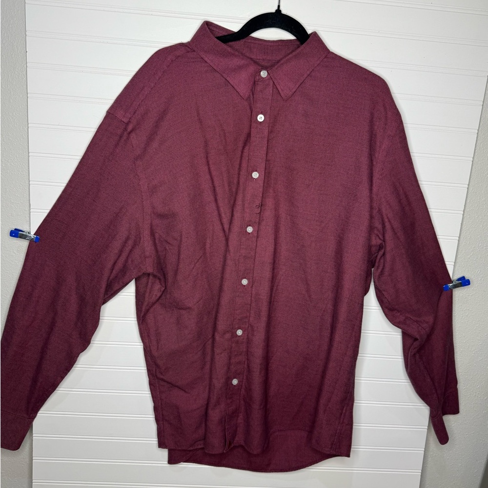 UNTUCKit Men's Maroon Casual Button-Down Shirt